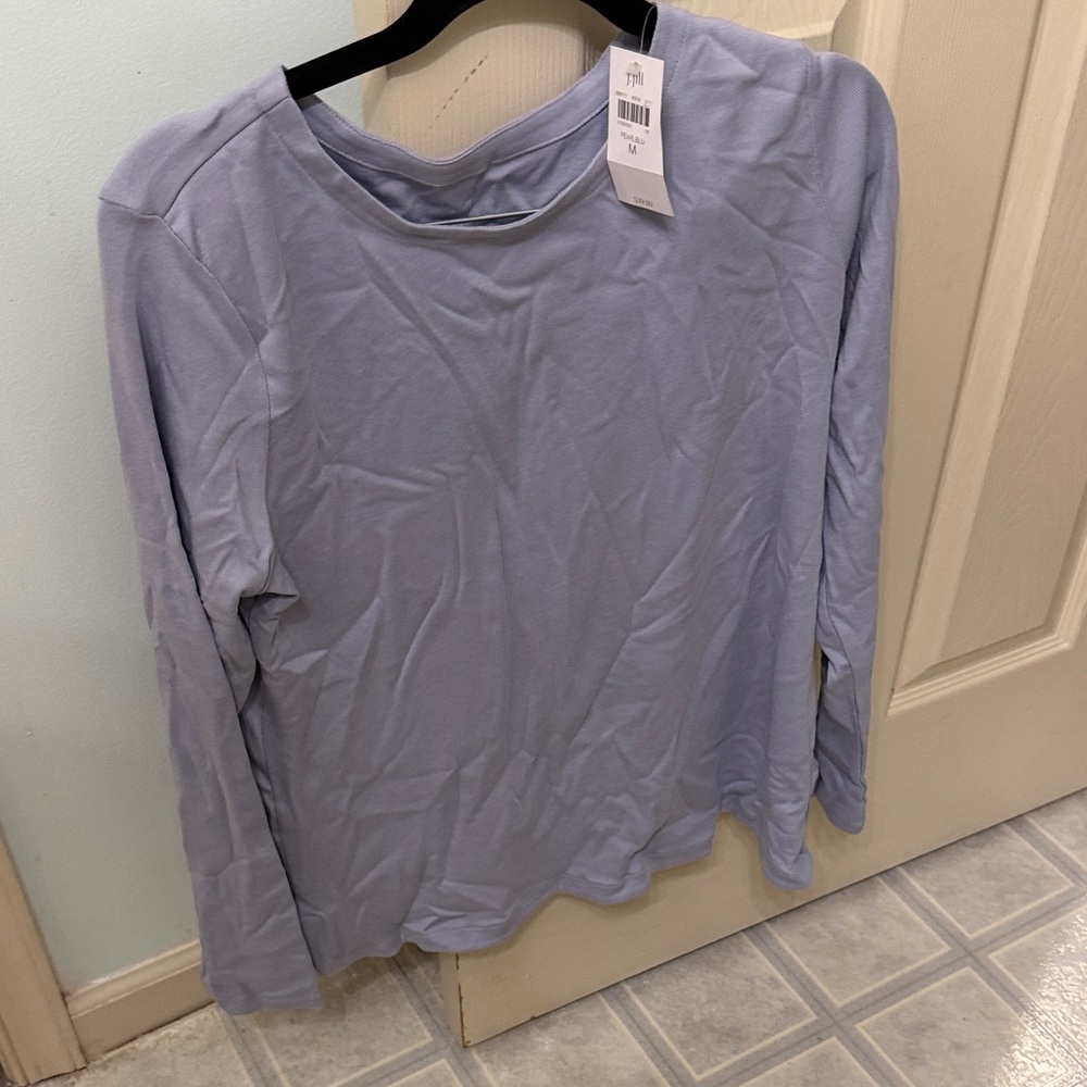 J. Jill Light Blue Long Sleeve Tee
